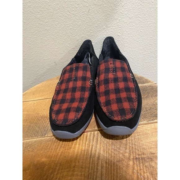 Clarks Mens Gorwin Slip On Buffalo Check Shoes size 8.5 - Picture 2 of 8
